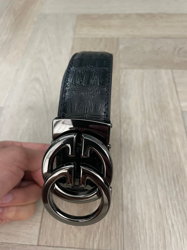 Men’s Designer Leather Belt in Black – High-Quality, Stylish & Comfortable