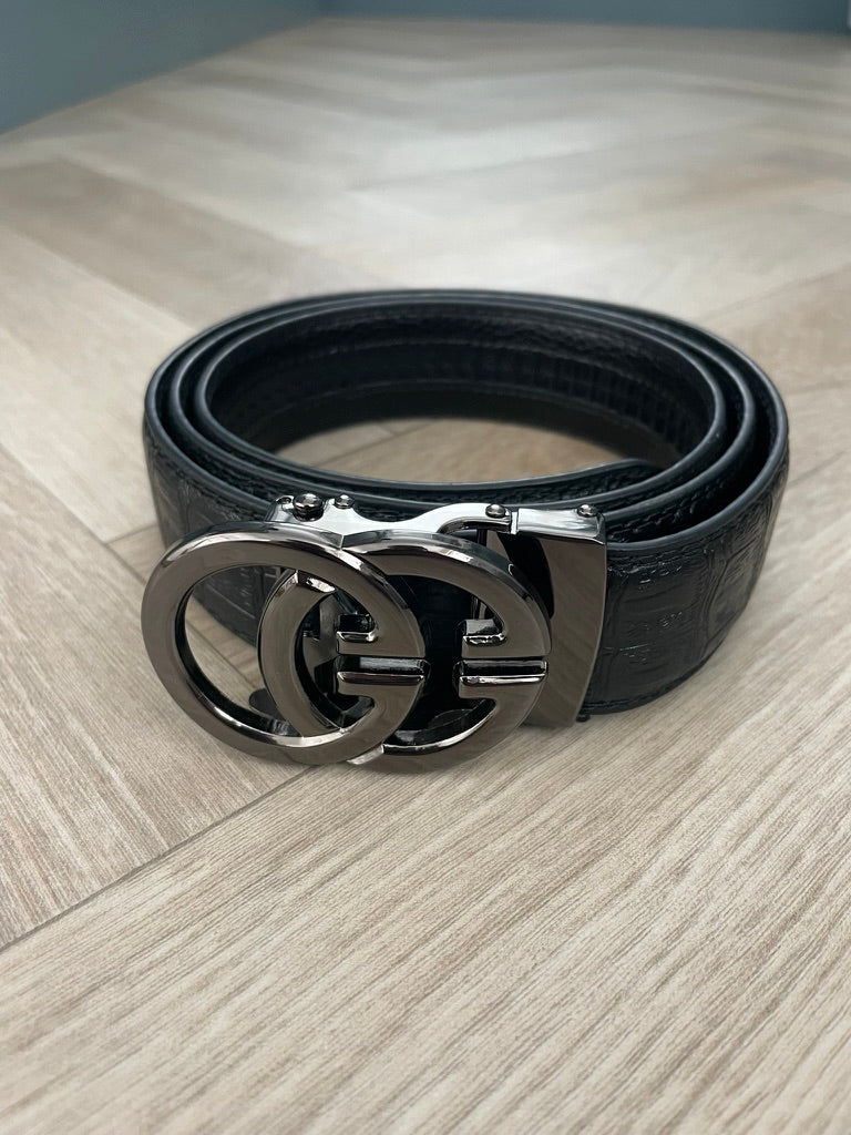 Men’s Designer Leather Belt in Black – High-Quality, Stylish & Comfortable
