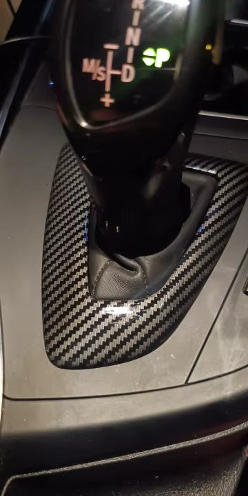 BMW Carbon Fiber Gear Shift Knob Panel Cover Trim for BMW 1-4 Series F20-F36