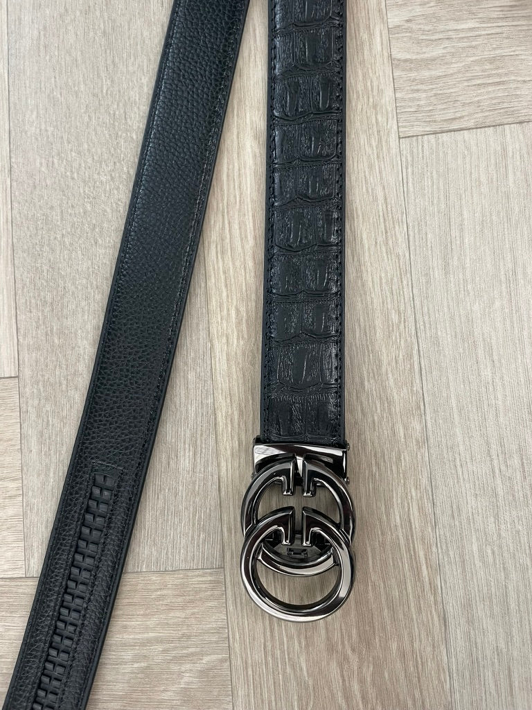 Men’s Designer Leather Belt in Black – High-Quality, Stylish & Comfortable