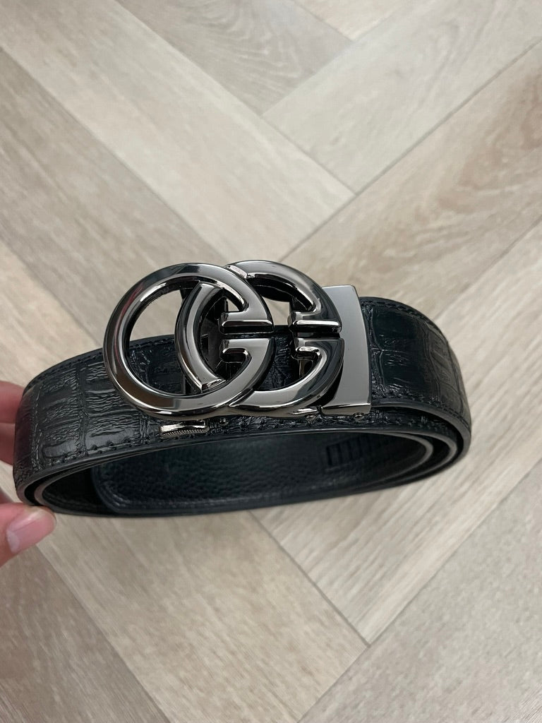Men’s Designer Leather Belt in Black – High-Quality, Stylish & Comfortable