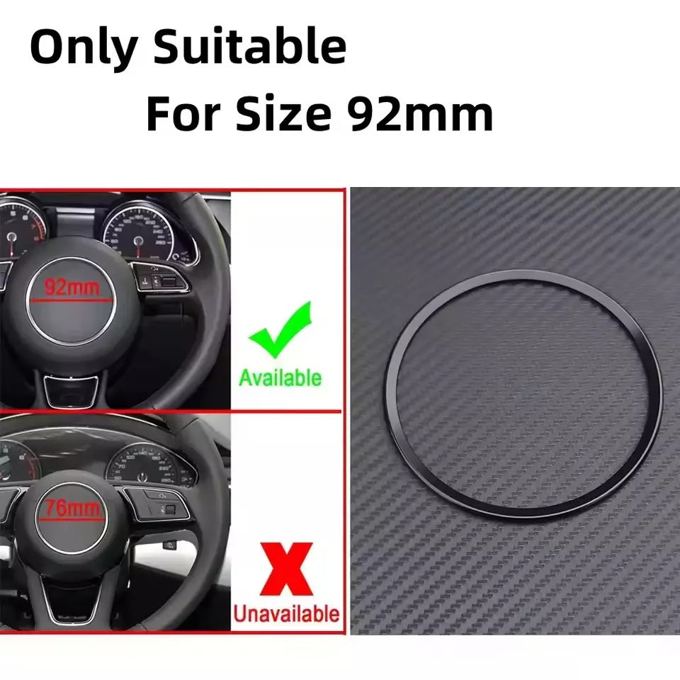 Audi Steering Wheel Ring Trim Cover – Black | Interior Styling for A1 A3 A4 A5 A6 A7 A8 Q3 Q5 Q7 SQ5 S Models + RS Models