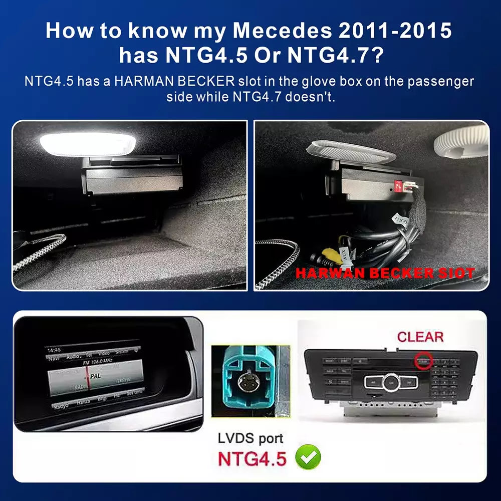 Mercedes Wireless Apple Carplay Android Auto Retrofit - A/B/C Class NTG 4.5 Becker Map