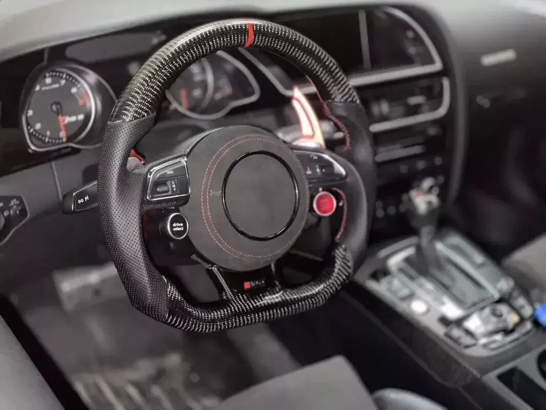 Audi Steering Wheel Ring Trim Cover – Black | Interior Styling for A1 A3 A4 A5 A6 A7 A8 Q3 Q5 Q7 SQ5 S Models + RS Models