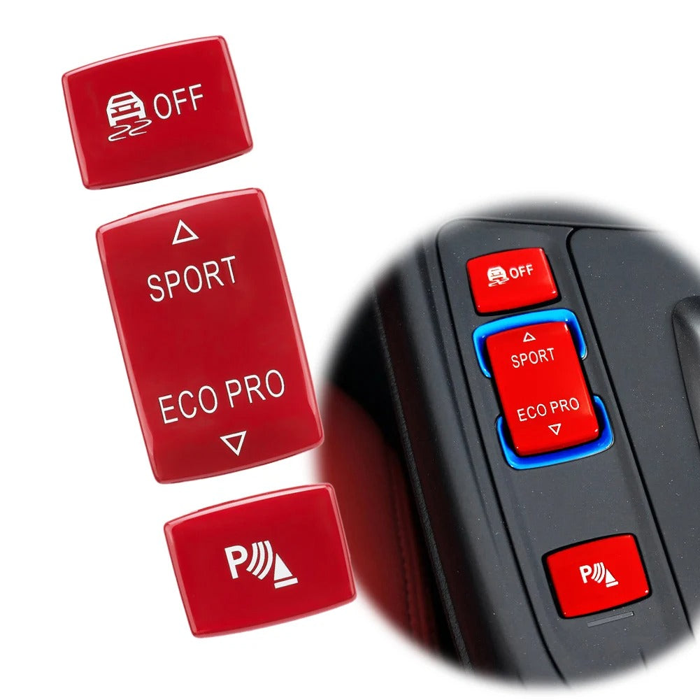 BMW Blue Sport Eco Pro DSC Centre Console Buttons - Fits F20 F21 F22 F23 F30 F32 F33 F36