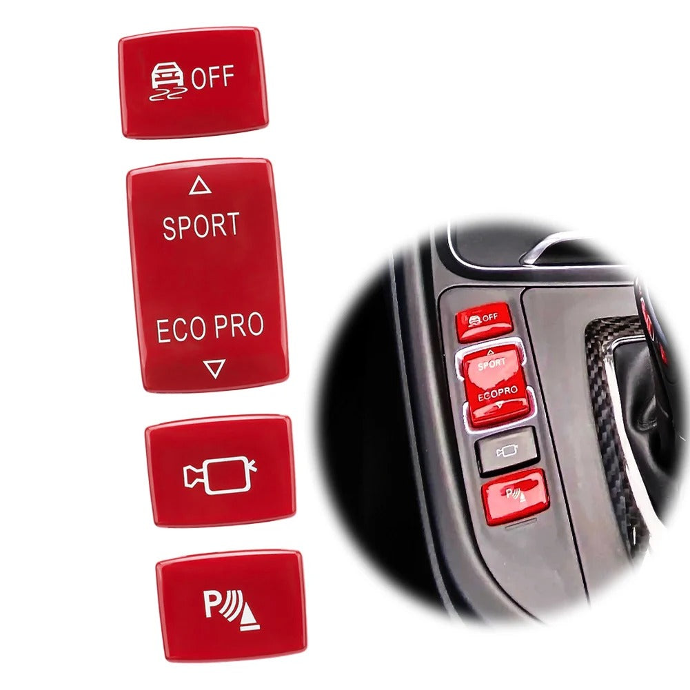 BMW Blue Sport Eco Pro DSC Centre Console Buttons - Fits F20 F21 F22 F23 F30 F32 F33 F36