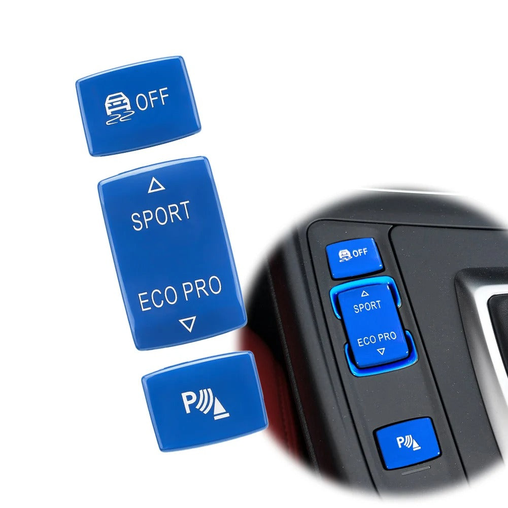 BMW Blue Sport Eco Pro DSC Centre Console Buttons - Fits F20 F21 F22 F23 F30 F32 F33 F36