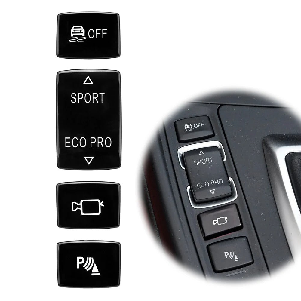 BMW Blue Sport Eco Pro DSC Centre Console Buttons - Fits F20 F21 F22 F23 F30 F32 F33 F36