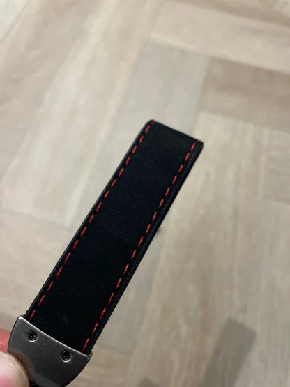 Mini JCW Suede Key Ring Chain John Cooper Works Alcantara Red Stitching Premium