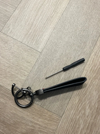 Mini JCW Suede Key Ring Chain John Cooper Works Alcantara Red Stitching Premium