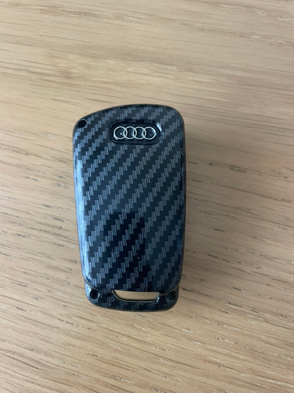 Audi Car Key Case Cover - Carbon Design for A1 A3 A4 A5 S3 S4 Q3 Q5 Q7 TT RS