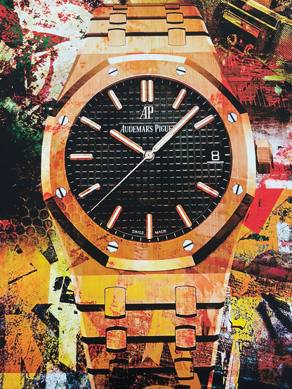 Watch AP Style Graffiti Canvas Poster Print – Luxury Wall Art for Home