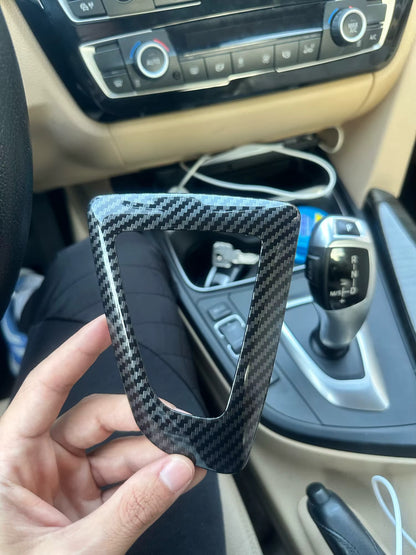 BMW Carbon Fiber Gear Shift Knob Panel Cover Trim for BMW 1-4 Series F20-F36