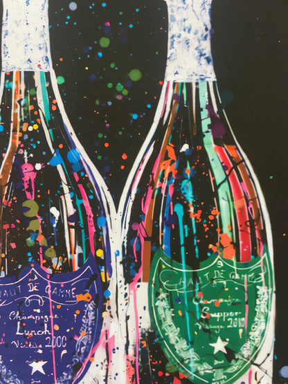 Champagne luxury Graffiti Canvas Print Poster– Fashion Wall Decor