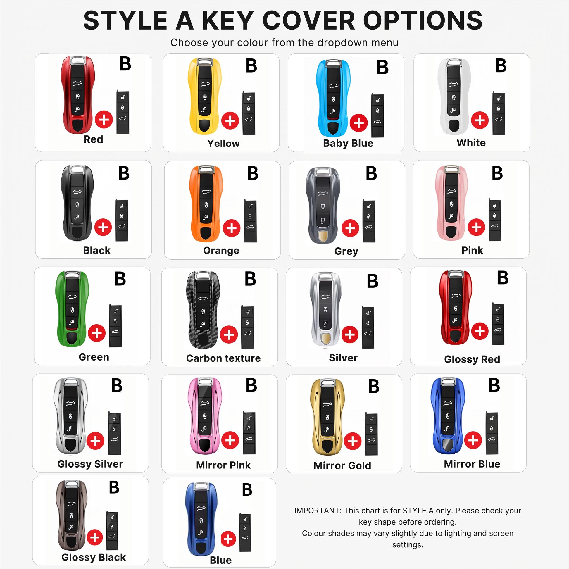 Porsche Key Cover | Carbon Fibre Key Case | Custom Key Fob Cover | 911 Macan Cayenne Panamera Taycan Boxster Cayman