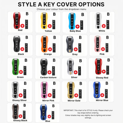 Porsche Key Cover | Carbon Fibre Key Case | Custom Key Fob Cover | 911 Macan Cayenne Panamera Taycan Boxster Cayman