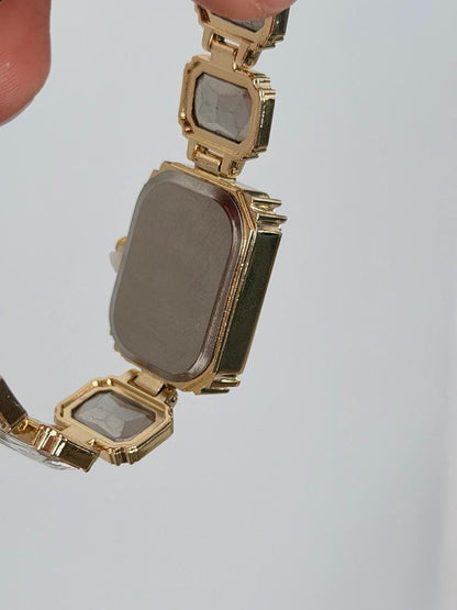 Women’s Crystal Bracelet Watch | Gold Jewellery Watch | Elegant Quartz Wrist Watch | Gift for Her