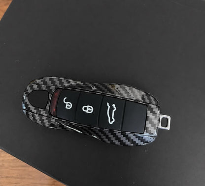 Porsche Key Cover | Carbon Fibre Key Case | Custom Key Fob Cover | 911 Macan Cayenne Panamera Taycan Boxster Cayman