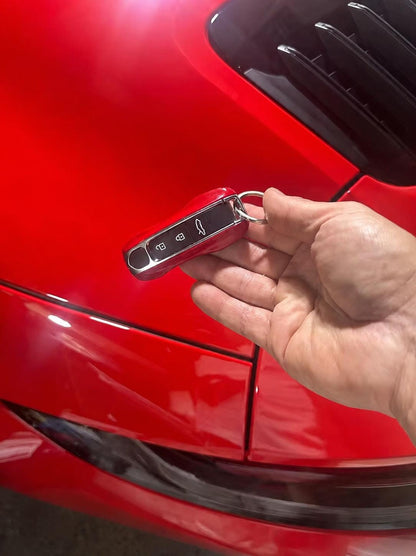 Porsche Key Cover | Carbon Fibre Key Case | Custom Key Fob Cover | 911 Macan Cayenne Panamera Taycan Boxster Cayman