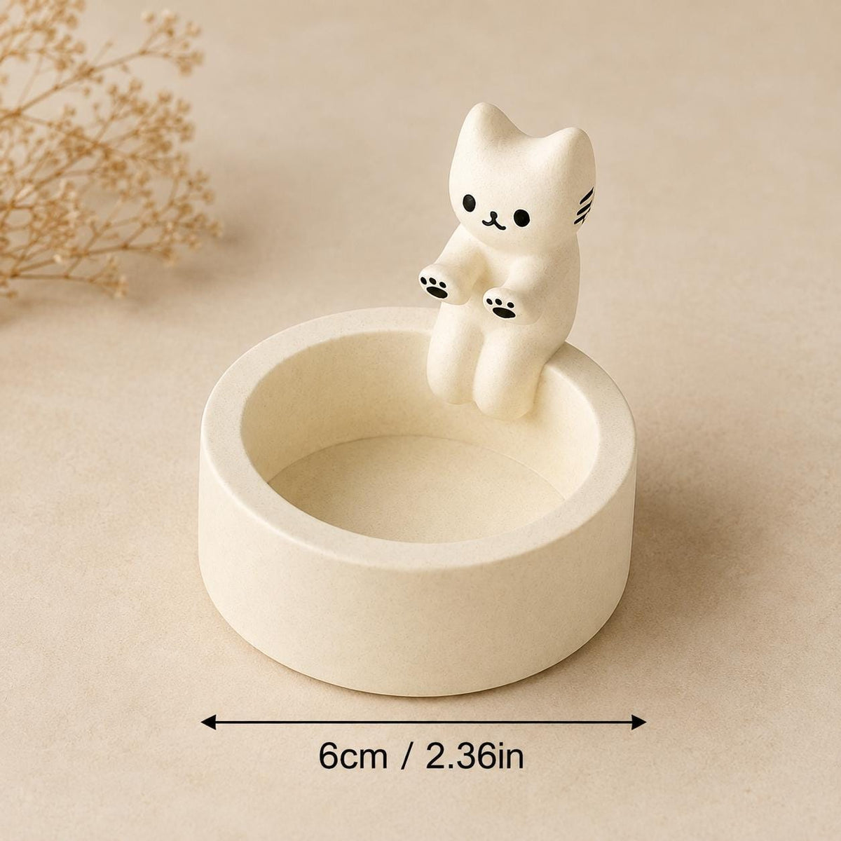 Cat Tealight Candle Holder, Ceramic Kitten Candle Warmer, Cute Cat Home Decor Gift for Cat Lovers