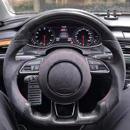 Audi Steering Wheel Ring Trim Cover – Black | Interior Styling for A1 A3 A4 A5 A6 A7 A8 Q3 Q5 Q7 SQ5 S Models + RS Models