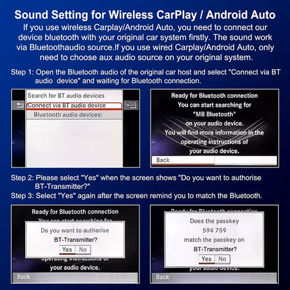 Mercedes Wireless Apple Carplay Android Auto Retrofit -  A/B/C Class NTG 4.5 Becker Map