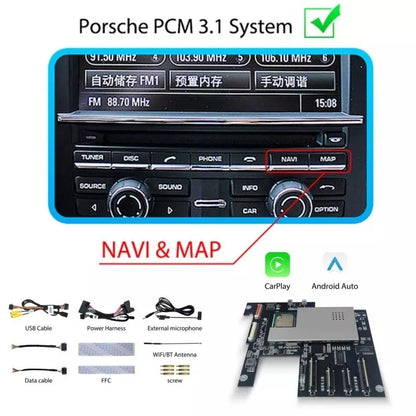 Porsche Apple CarPlay & Android Auto Upgrade Kit (PCM 3.1)
