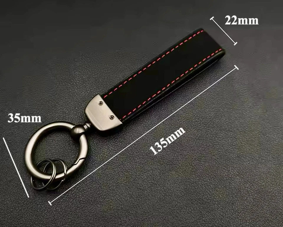 Mini JCW Suede Key Ring Chain John Cooper Works Alcantara Red Stitching Premium