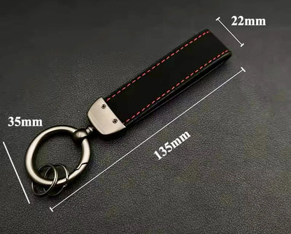 Mini JCW Suede Key Ring Chain John Cooper Works Alcantara Red Stitching Premium